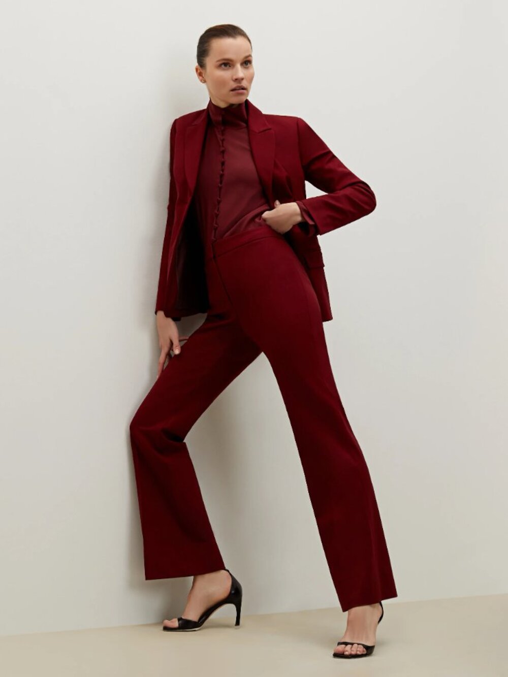 MM LaFleur The Horton Flare Pant - Washable Wool Twill - Picture 2 of 11